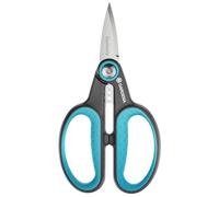 Gardena tijeras HerbCut: Tijeras de acero inoxidable para cortar plantas leñosas, hoja de 52 mm, agarre de plástico reciclado, con función para quitar hojas de plantas como el romero (12214-20)