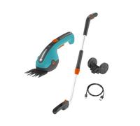 Gardena Set de Tijeras cortacésped a batería ClassicCut Li: Tijeras cortacésped para Bordes, Ancho de Corte 8 cm, Mango telescópico y Ruedas, indicador de batería, Cuchillas extraíbles (9886-20)