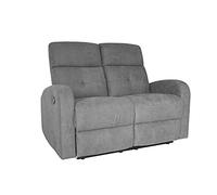 GARDENIA Claire T - Sofá de 2 plazas reclinable, de Tela, Color Antracita, 130 x 77 x 104 cm de Altura