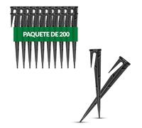 GARDENIX® 200 unidades Anclajes WirePEG para cable delimitador para cortacésped robóticos compatibles con Gardena Husqvarna Worx Bosch…