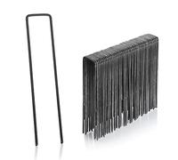 GardenMate Paquete de 50 Pinzas de Seguridad de jardín de Acero Multiusos en Forma de U de 150 mm, Ideales para asegurar Tela de Malas Hierbas, Tela de Paisaje, Redes, láminas de Suelo y Forro Polar,