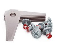 Gardexx 9 Cuchillas de Repuesto de Acero Inoxidable para Bosch Indego | Cuchillas endurecidas de 49mm x 18mm x 1mm, incluye 9 tornillos de montaje, resistentes a la corrosión y muy afiladas