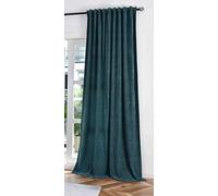 Gardinenbox Cortina de Jacquard con Efecto Lurex 245 x 135 cm (Alto x Ancho x Ancho), Color Verde y Dorado «Havanna» para Colgar multibanda: Lujo para tu hogar, 2023340