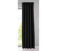 Gardinenbox Newyork 202020610 - Cortina Opaca con Trabillas Ocultas (245 x 295 cm, 1 Unidad), Color Negro