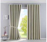 Gardinenbox Newyork Cortinas térmicas Opacas con Ojales Que insonorizan con protección UV ÖKOTEX, 201920600-2, Poliéster, Beige, H295 x B245 cm (1er Pack)
