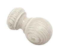Gardinia 2 Bolas, 2 topes de Madera de Roble Castell, para Cortinas de 25 mm de diámetro, 2 Unidades