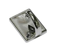 Gardinia 2 Ganchos para Cortinas autoadhesivos, 2 Unidades, para Sujetar y Cubrir Cortinas Ligeras, Longitud: 2,5 cm, plástico, Cromo