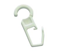 Gardinia 2355 - Ganchos para Pliegues (10 Unidades, plástico, 10 Unidades), Color Blanco