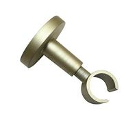 Gardinia 32754 - Soporte de techo con placa de montaje de metal, 1 carril, abierto. Todas las piezas de montaje incluidas, serie Kira, de 19 mm de diámetro, color champán