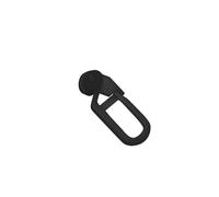 GARDINIA Anillas para cortinas Thasos, 20 piezas, Adecuadas para juego de barra de cortina Thasos con cojinete interior, plástico, negro