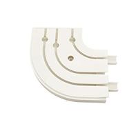 GARDINIA Arco redondo GE3 con pieza final blanca 13.5/13.5 cm, 1 par, 13.5/13.5 cm, 2