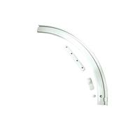 Gardinia Arco redondo para riel de cortina de aluminio, 1 carril derecho, color blanco, 20 x 20 cm