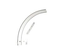 GARDINIA Arco redondo para riel de cortina de aluminio, 1 carril izquierdo, blanco, 20 x 20 cm