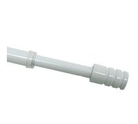 GARDINIA Barra cilíndrica Vitra para cortinas, Barra de metal incl. 2 roscas, Extensible, Diámetro 10 mm, Longitud 60-85 cm, Blanco