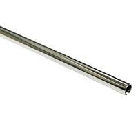 Gardinia Barra de Cortina con Carril Interior I Ø 20 mm Cromo 120 cm, Metal
