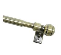 GARDINIA Barra para cortinas café Meran, Incl. 2 soportes y material de fijación para atornillar, Extensible, Diámetro 8/10 mm, Longitud 80-140 cm, Bronce antiguo
