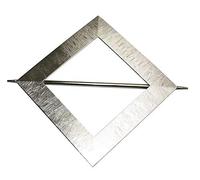 GARDINIA Broche decorativo Uranus con variilla, Decoración y recogida de telas y cortinas, Diámetro exterior Ø 14,5 cm, Metal, aspecto de acero inoxidable