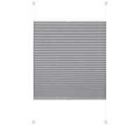 Gardinia Deco Company Easyfix Estor Plisado para Sujetar, Opaco, Todas Las Piezas de Montaje Incluidas, Estor Plisado Easyfix con Dos rieles, Gris, 80 x 130 cm (Ancho x Alto)