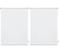 Gardinia, Deco Company Estor Enrollable con Pinza, de luz Diurna, Opaco, Todas Las Piezas Montaje Incluidas, Blanco, 65 x 150 cm (Ancho Alto) (Paquete de 2)