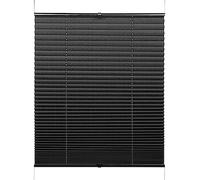 GARDINIA - Estor Plisado con diseño de luz Diurna, Opaco, Estor Plisado, translúcido, Ajustable, fácil de acortar en Anchura, Negro, 40 x 130 cm