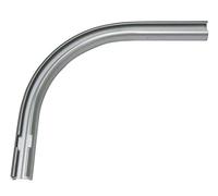 GARDINIA Extensiones de riel de cortina de 1 vía, ángulo de 90°, izquierda, 12/13 cm, aluminio, color blanco