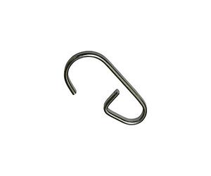 GARDINIA Ganchos para barras de cortina con Ø 12 mm, Ganchos de bucle para colgar, 10 piezas, Aptos para anillas, Metal, Acero inoxidable