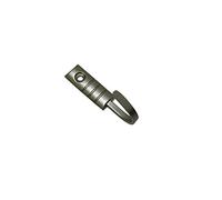 Gardinia Juego de 2 Ganchos para Cortinas de luz, Incluye Clavos, Longitud de 2,5 cm, Metal Plateado Mate