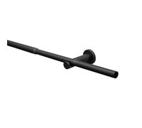 GARDINIA Juego de Barra de Cortina Sol, 1 Riel, Set Completo que Incluye Material de Fijación, Barra de Cortina Extensible, Ø 16/19 mm, 120-210 cm, Metal, Níquel Negro