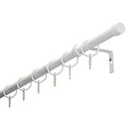 GARDINIA Juego de barras de cortina Cap, 1 barra, Ø 19/16 mm, Barra de cortina extensible por ambos lados, 180-310 cm, Blanco