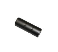 GARDINIA Remates para Barras de Cortina, Topes Cilíndricos para Ø 16/19 mm, Serie Sol, Pack de 2 Piezas, Níquel Negro