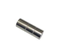 GARDINIA Remates para Barras de Cortina, Topes Cilíndricos para Ø 16/19 mm, Serie Sol, Pack de 2 Piezas, Acabado de Acero Inoxidable