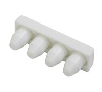 GARDINIA Remates para barras de cortina y rieles de aluminio, 1 riel, 2 piezas, Plástico, Blanco