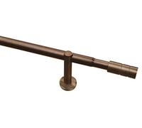 GARDINIA Set de barras de cortina, 1 barra, Cylinder, Ø 22/25 mm, 100-190 cm, Metal, Bronce