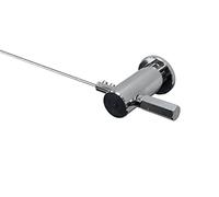 GARDINIA Set de tensor de cuerda, Montaje en pared o nicho, Incl. material de fijación, Longitud: 5 metros, Metal, Plata mate 500 Vía, Cromado