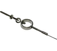 GARDINIA Set de tensor de cuerda, Montaje en pared o nicho, Incl. material de fijación, Longitud: 5 metros, Metal, Plata mate Anillo cromo 500