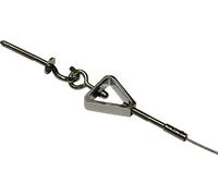 GARDINIA Set de tensor de cuerda, Montaje en pared o nicho, Incl. material de fijación, Longitud: 5 metros, Metal, Plata mate Cromado Sidney 500