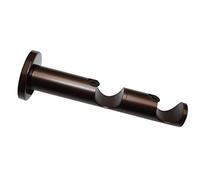 Gardinia Soporte Combinado de 2 carriles Abiertos para diámetro de 25/25 mm, Bronce 8/6 cm