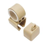 GARDINIA Soporte con tapas finales para raíles en U, Beige, 2 Sets, Plástico, 2