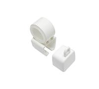GARDINIA Soporte con tapas finales para raíles en U, Blanco, 2 Sets, Plástico, 2