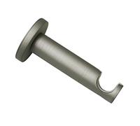 Gardinia Soporte de 1 Carril Abierto para Ø 19 mm Plata 9 cm, Metal