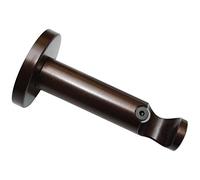 GARDINIA Soporte de metal para barras de cortinas, 1 vía, Abierto, Todas las piezas de montaje incluidas, Serie Chicago, Diámetro 20 mm, Bronce