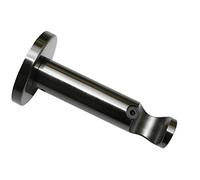 GARDINIA Soporte de metal para barras de cortinas, 1 vía, Abierto, Todas las piezas de montaje incluidas, Serie Chicago, Diámetro 20 mm, Titanio