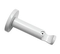 GARDINIA Soporte de metal para barras de cortinas, 1 vía, Abierto, Todas las piezas de montaje incluidas, Serie Chicago, Diámetro 20 mm, Blanco