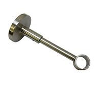 GARDINIA Soporte de metal para barras de cortinas, 1 vía, Cerrado, Todas las piezas de montaje incluidas, Serie Chicago, diámetro 20 mm, Aspecto de acero inoxidable