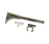 Gardinia Soporte de Pared Universal con Anillo y Adaptador en Cruz, Soporte de Pared, para Barras de Cortina de 20 mm de diámetro, Serie Chicago, Metal, Titanio