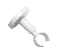 GARDINIA Soporte de techo para barra de cortinas, Metal, 1 vía, Abierto, Todas las piezas de montaje incluidas, Serie Chicago, Diámetro 20 mm, Blanco