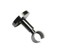 GARDINIA Soporte de techo para barra de cortinas, Metal, 1 vía, Abierto, Todas las piezas de montaje incluidas, Serie Chicago, Diámetro 20 mm, Titanio