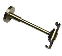 GARDINIA Soporte de techo para barras de cortina, 2 salidas, Abierto, Giratorio, Distancia a la pared: 13 cm, serie Memphis, Ø 16 mm, metal, Latón envejecido