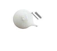 GARDINIA Soporte de techo para riel de cortina de aluminio, 3 rieles, Blanco, 2 piezas