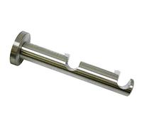Gardinia Soporte Doble de 2 vías Abiertas para diámetro de 12 mm, Acero Inoxidable, 6/5 cm